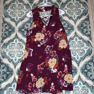 Burgundy Floral dress